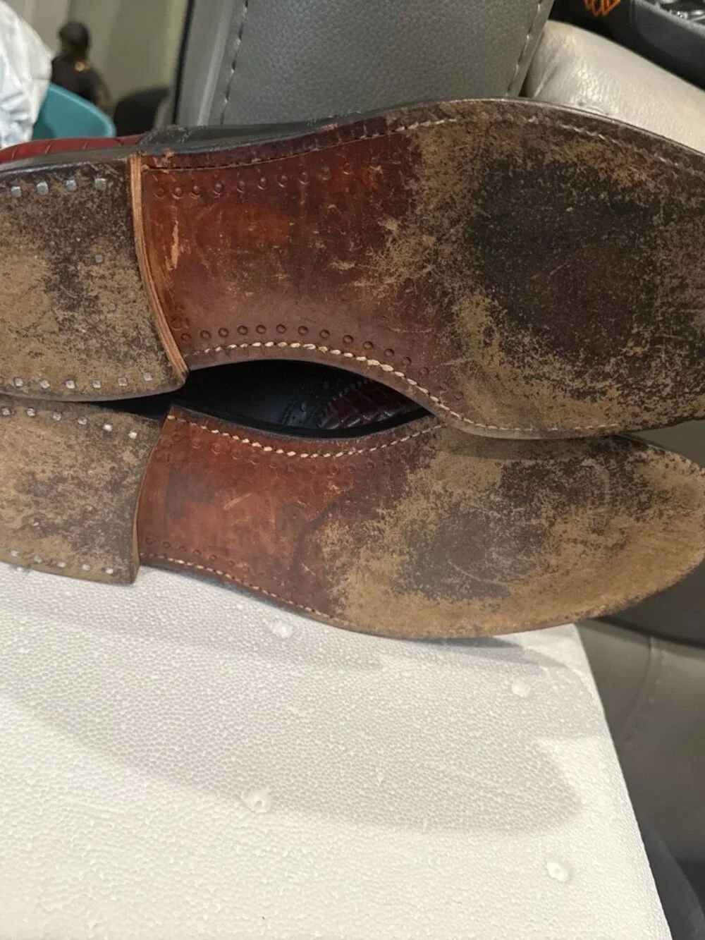 Men's Vintage Bespoke Lee Kee Alligator Saddle Shoes